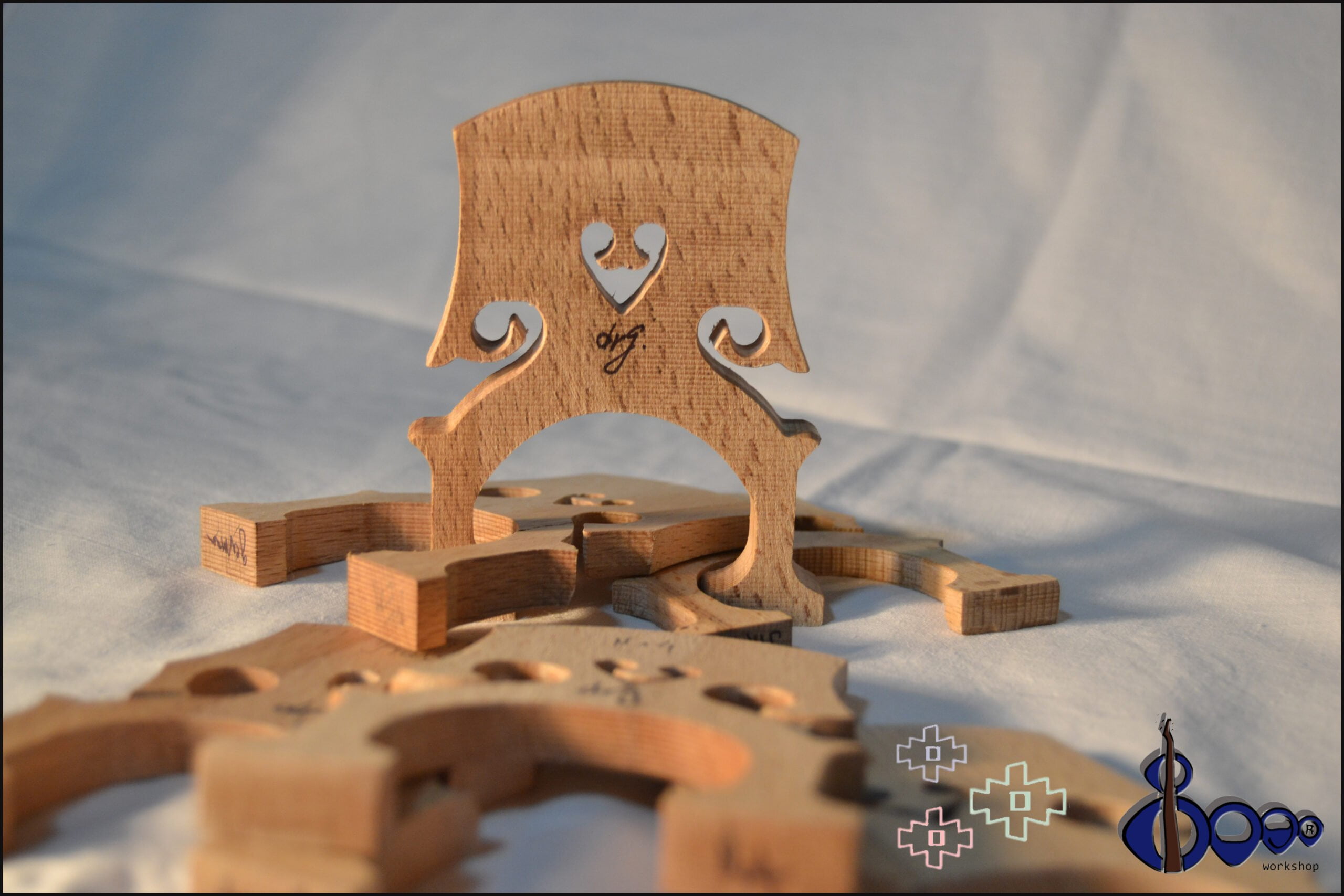 Teller Cello Bridge Quarter Size – Premium Maple Bridge