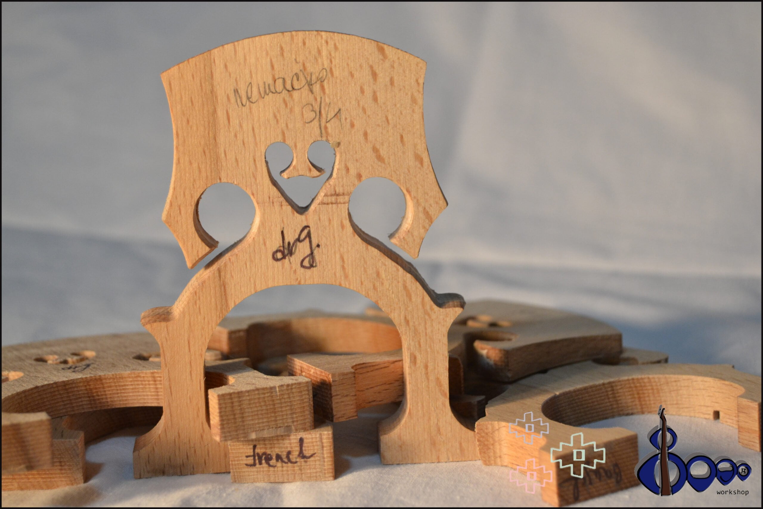 German Cello Bridge Half Size – Tone-Focused German Model 2 German Cello Bridge Half Size – Tone-Focused German Model - Image 2