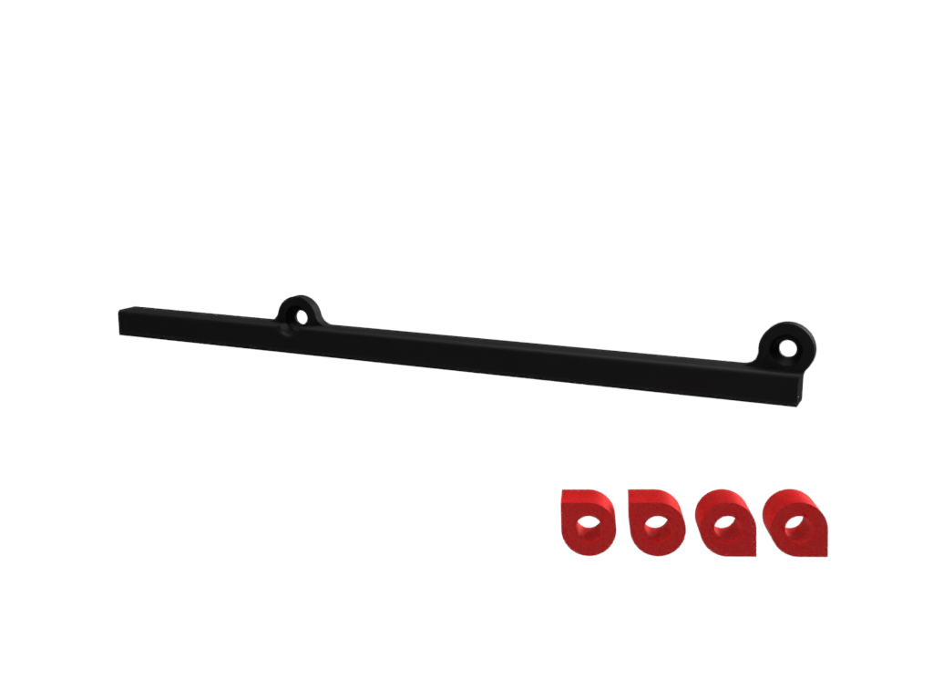 Fender Precision 4 Classic 8 bass ramp render in black