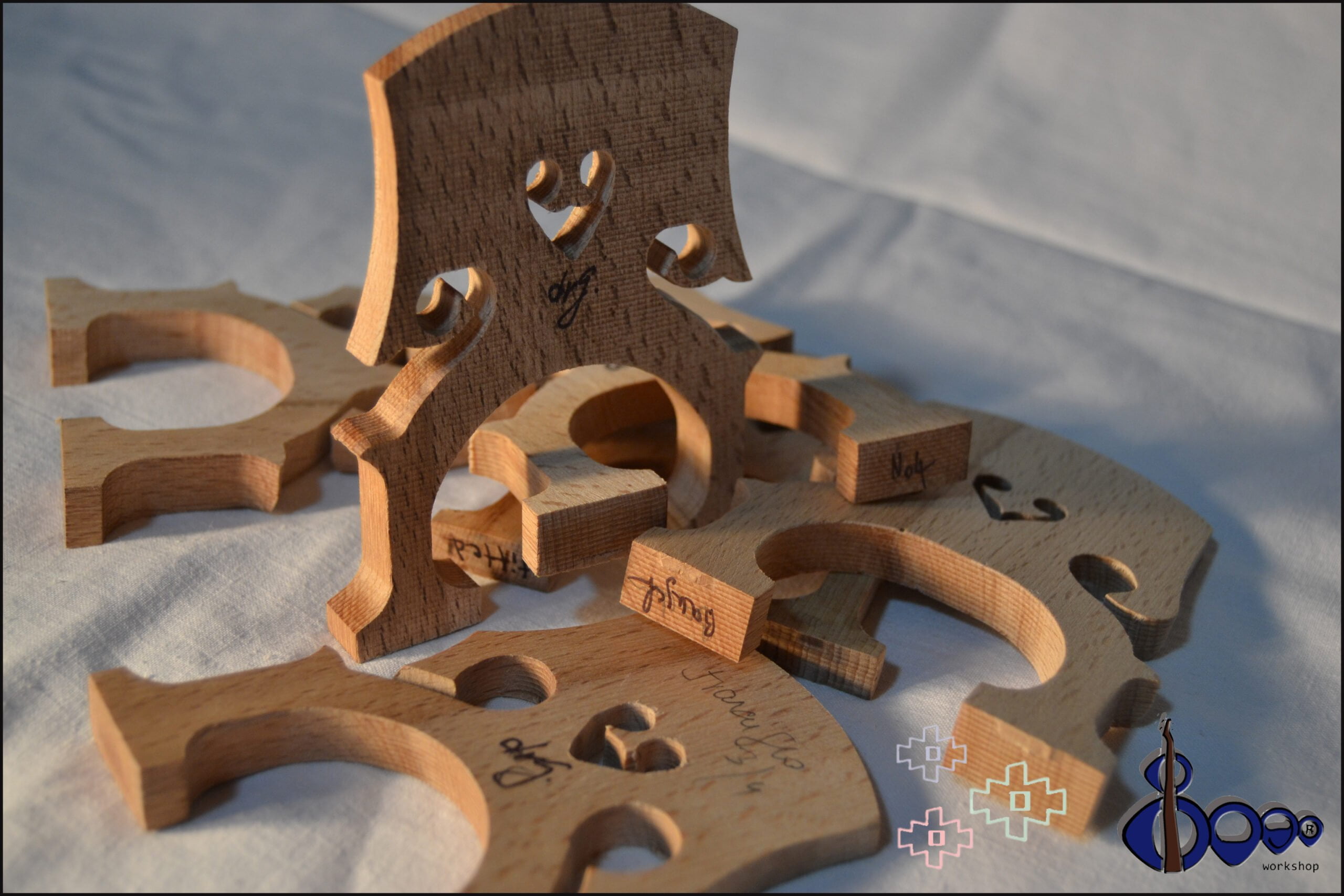 Cello bridge 1/4 Baroque model