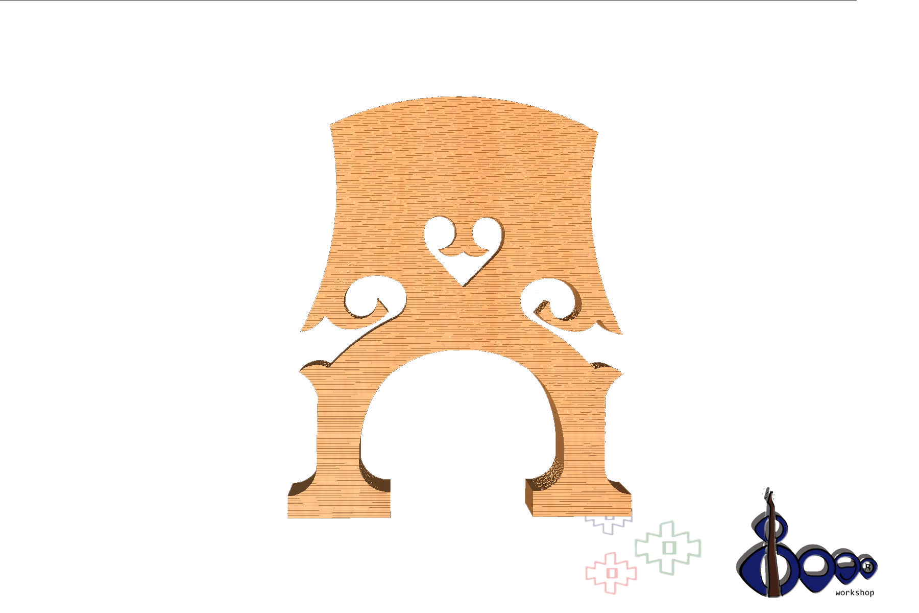 Double bass 3/4 bridge No8 model