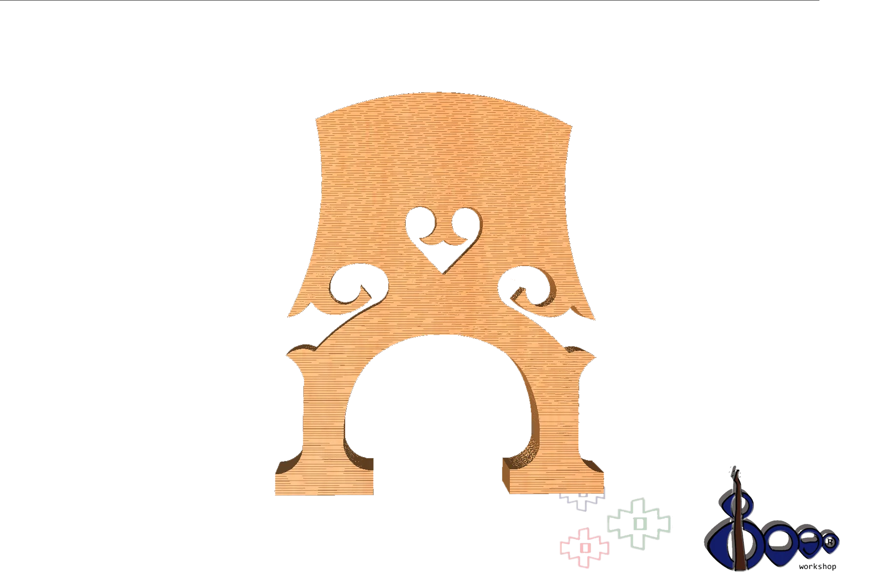 Double bass 3/4 bridge No8 model