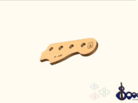 Headstock routing template for Fender P Bass AM