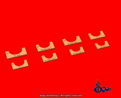 Neck profile templates for guitars and bass guitars