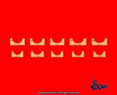 Neck profile templates for guitars and bass guitars