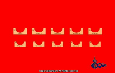 Neck profile templates for guitars and bass guitars