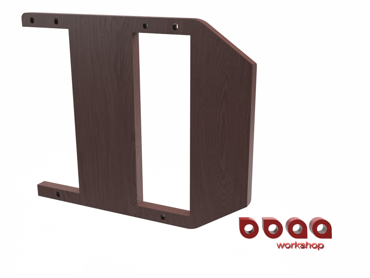 Thumb rest and bass ramp rendered model