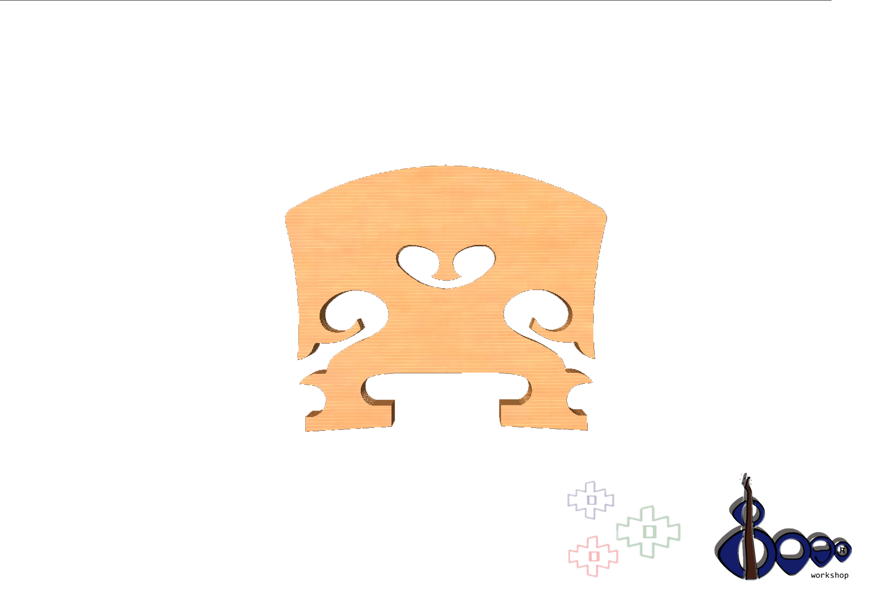 Dr G Premium Tourte Violin Bridge Half Size